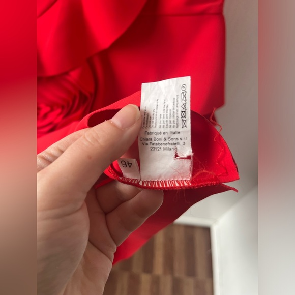 🧡Sold🧡 Chiara Boni La Petite Robe Morny Sleeveless Geranium Rose Detailed - Picture 9 of 14